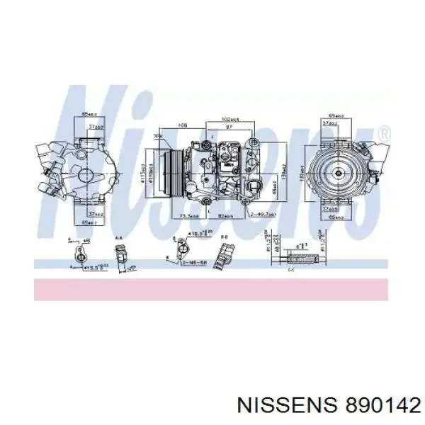 890142 Nissens Компресор холодоагенту