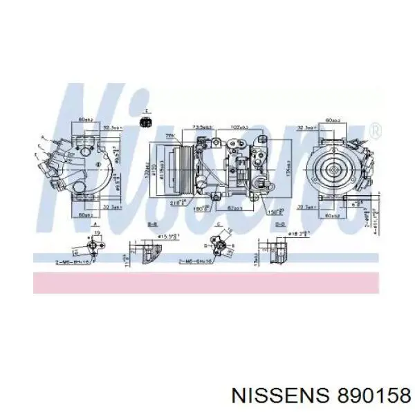890158 Nissens компресор кондиціонера