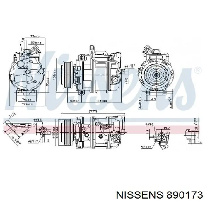 890173 Nissens компресор кондиціонера