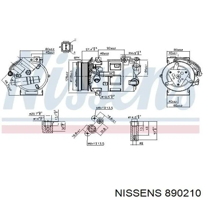 Купити 890210 Nissens Компресор кліматичної установки