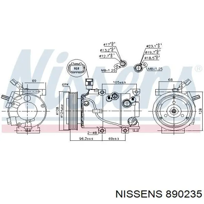 890235 Nissens компресор кондиціонера
