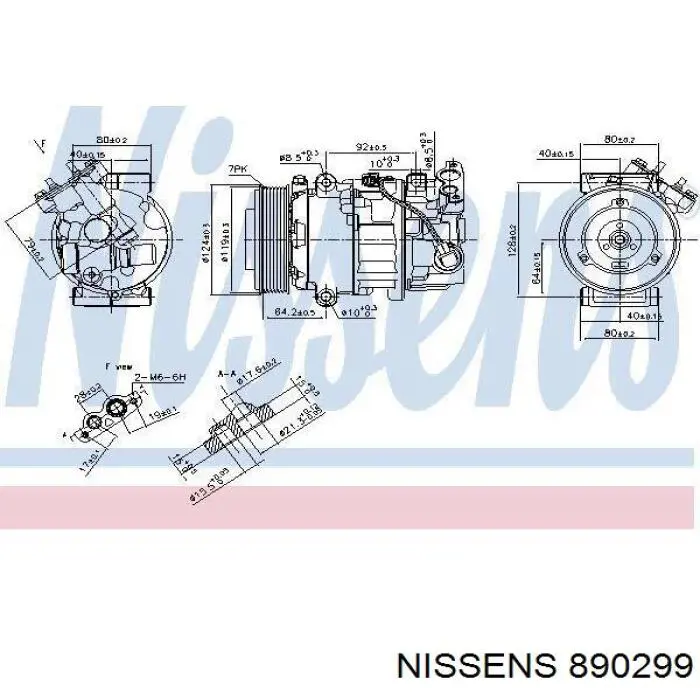 Компресор кондиціонера 890299 Nissens