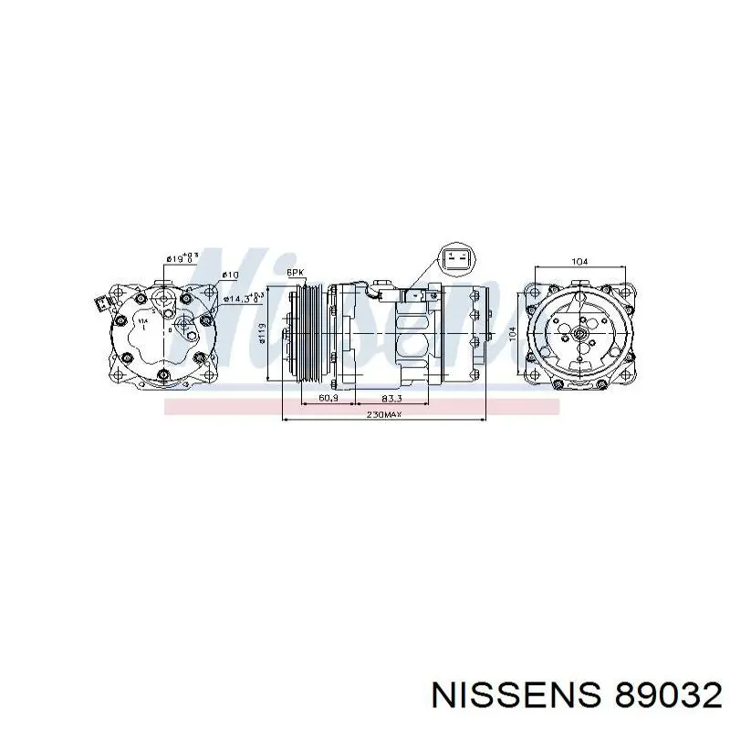 89032 Nissens компресор кондиціонера