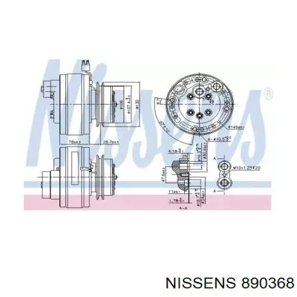 890368 Nissens компресор кондиціонера