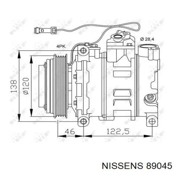 89045 Nissens Компресор холодоагенту