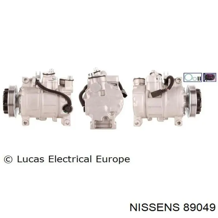 Компресор кондиціонера 89049 Nissens