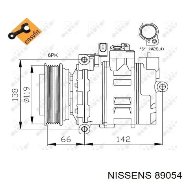 89054 Nissens компресор кондиціонера