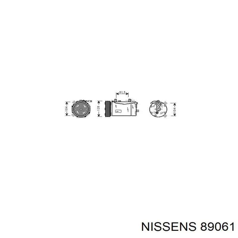 89061 Nissens Компресор холодоагенту