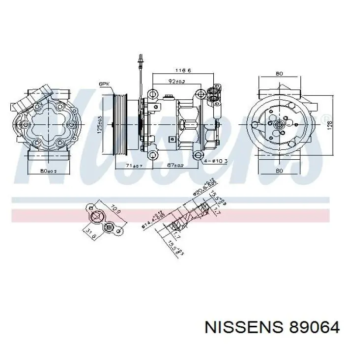89064 Nissens компресор кондиціонера
