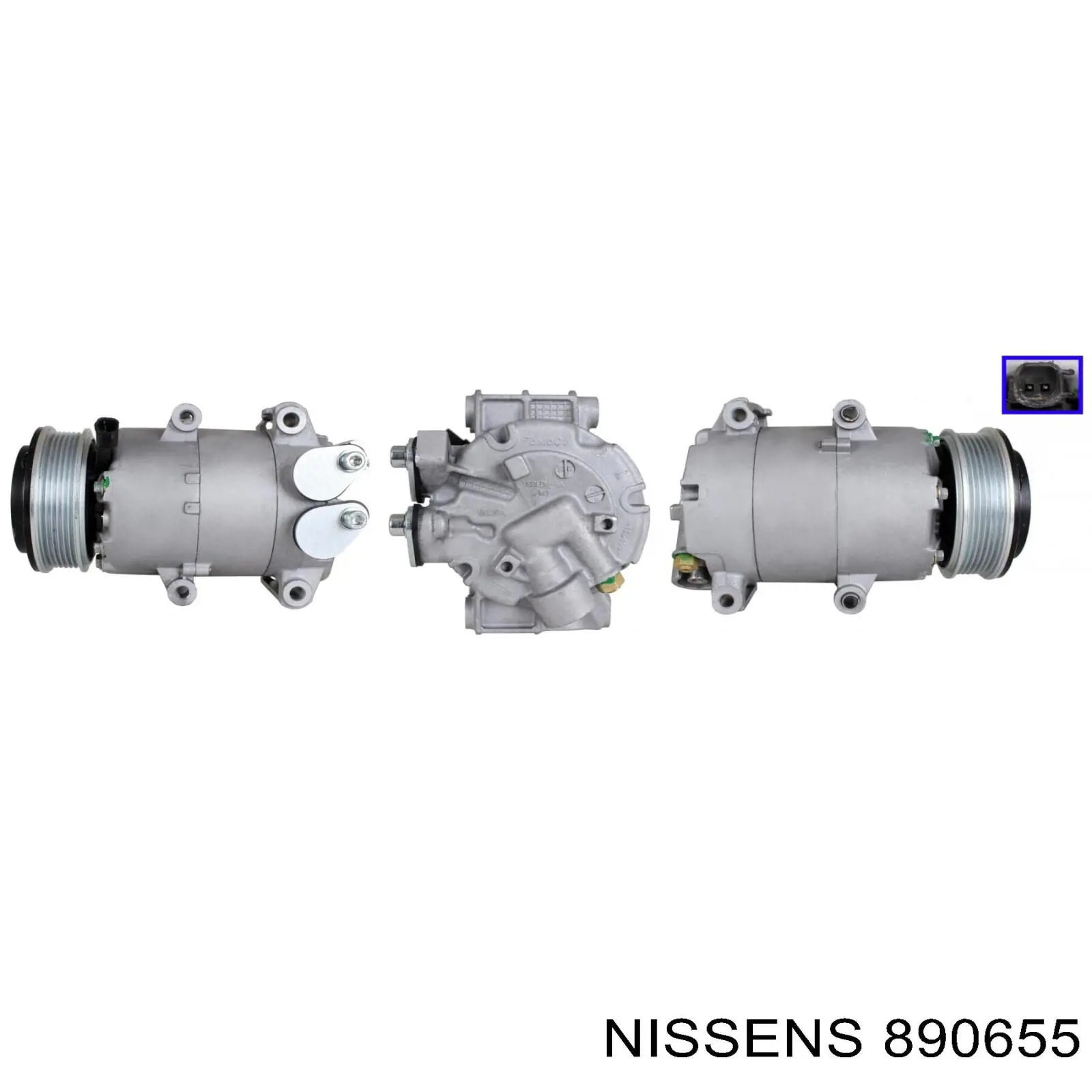 Компресор кондиціонера 890655 Nissens