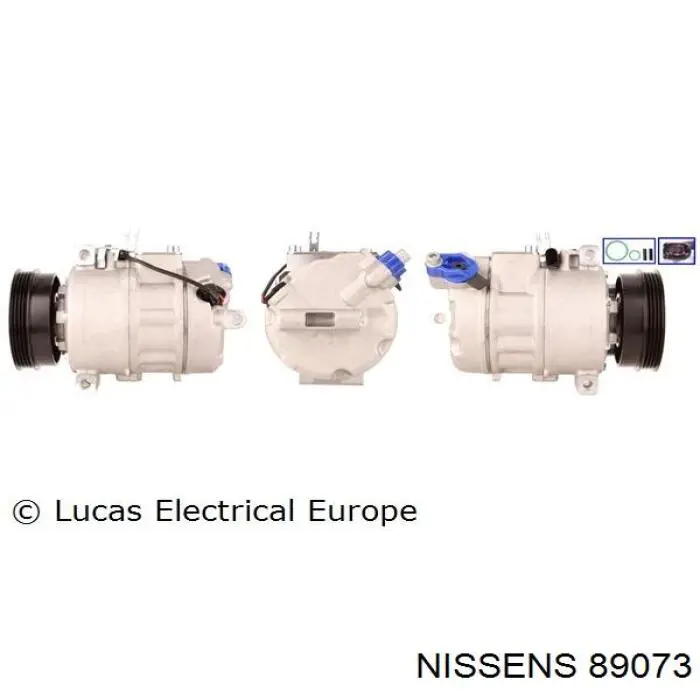 89073 Nissens Компресор холодоагенту