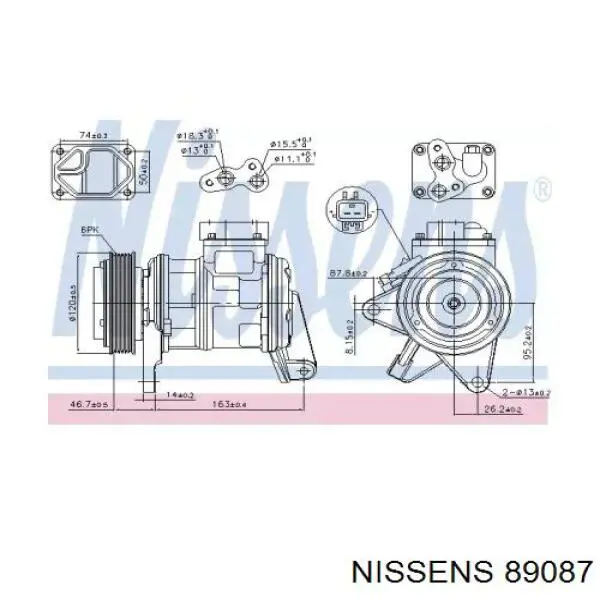 89087 Nissens компресор кондиціонера