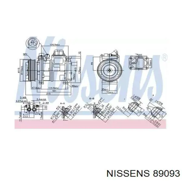 Купити 89093 Nissens Компресор кліматичної установки