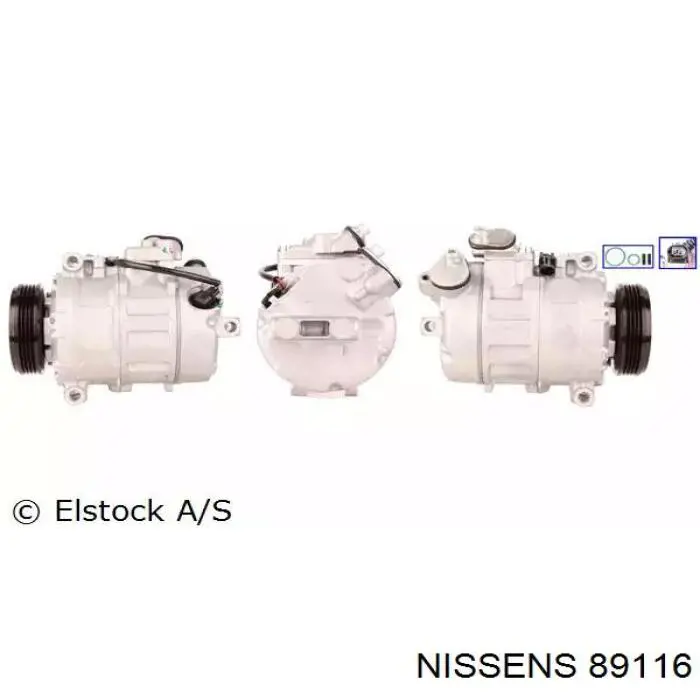 89116 Nissens Компресор холодоагенту