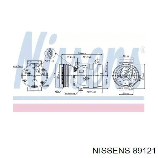 89121 Nissens компресор кондиціонера