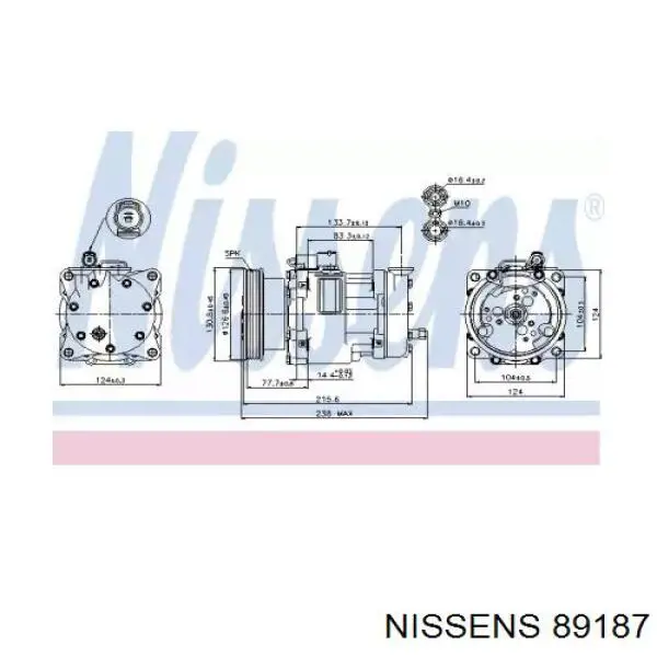 Купити SD7V161010R Sanden Компресор кліматичної установки