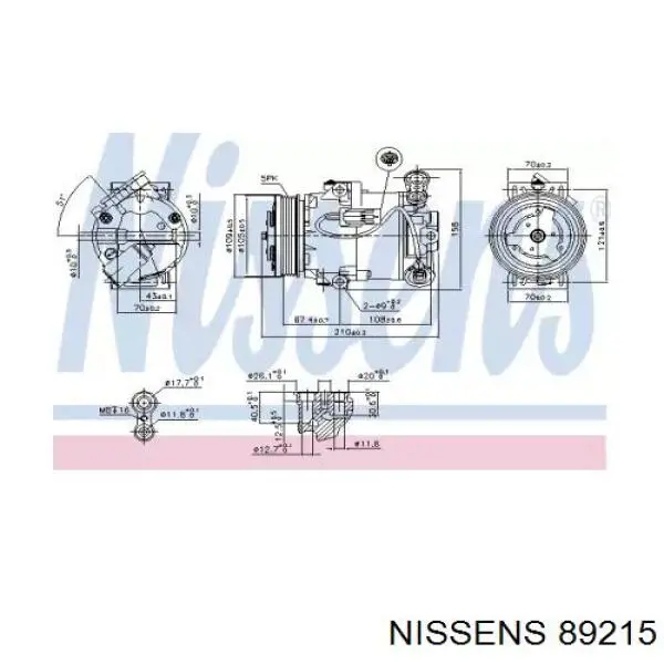 Компресор кондиціонера 89215 Nissens