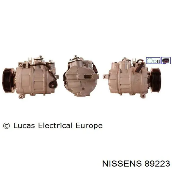 Компресор системи кондиціювання Nissens 89223 ціна, від 292.45 USD