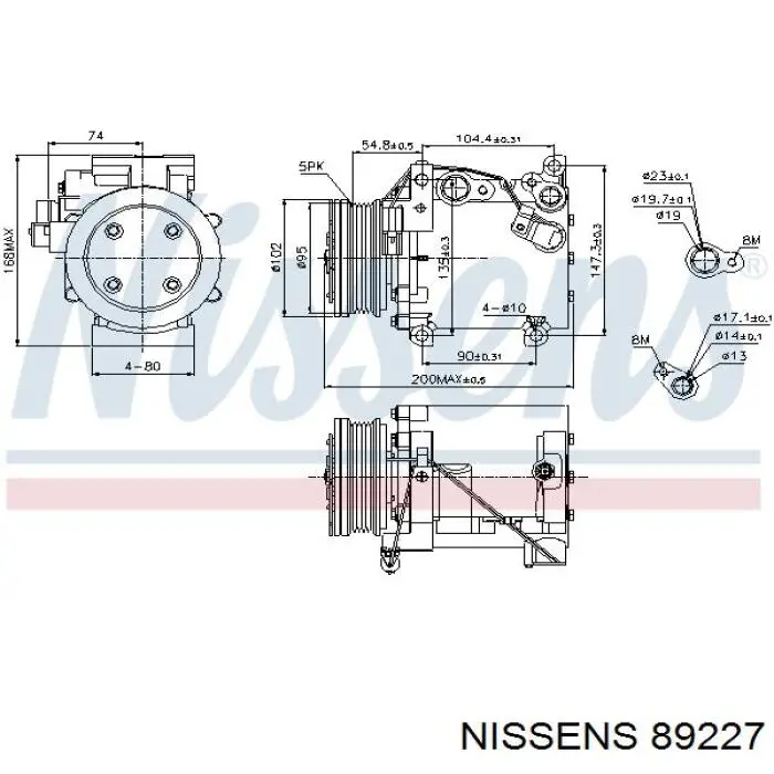 Компресор системи кондиціювання Nissens 89227 ціна, від 158.01 USD