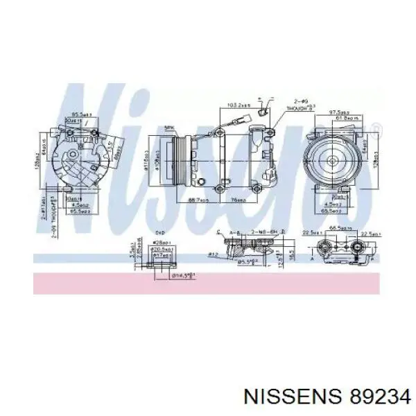 Купити 89234 Nissens Компресор кліматичної установки