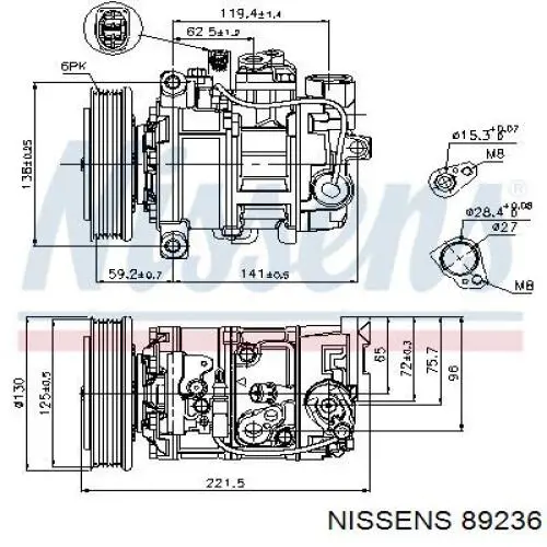 Компресор системи кондиціювання MSG 8E0260805BGR ціна, від 238.76 USD