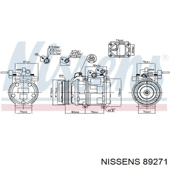 89271 Nissens Компресор холодоагенту