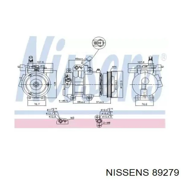 89279 Nissens компресор кондиціонера