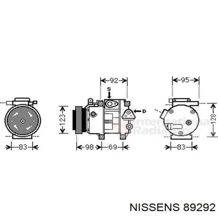 Компресор кондиціонера 89292 Nissens