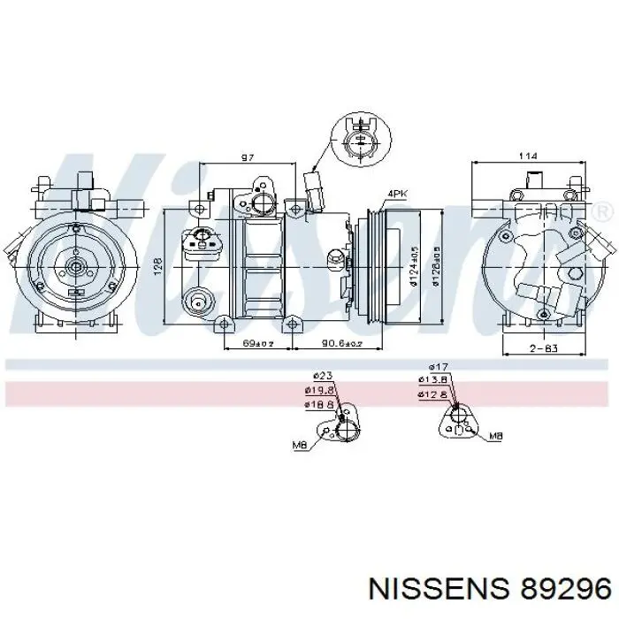 Компресор кондиціонера 89296 Nissens