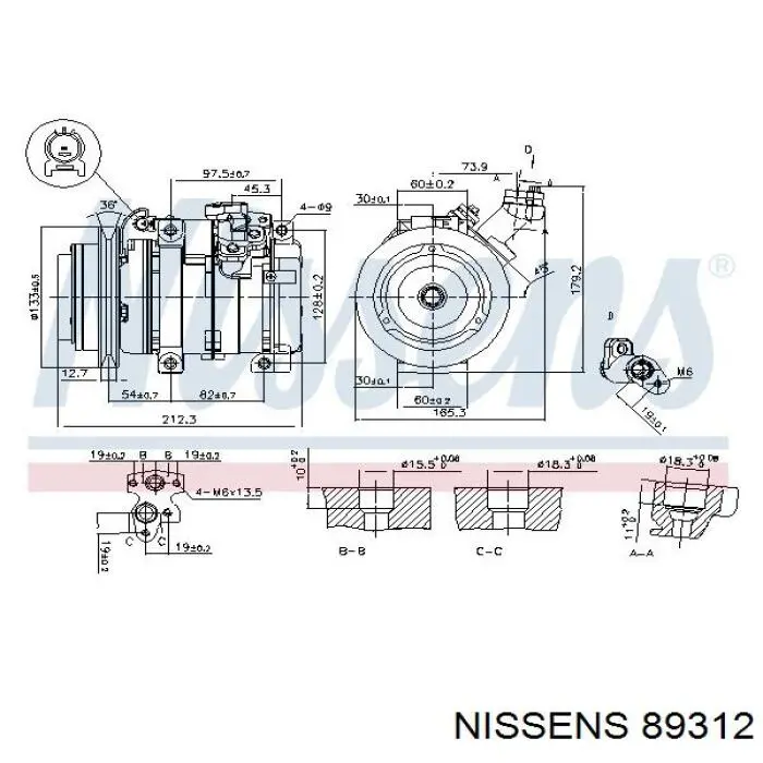89312 Nissens Компресор холодоагенту