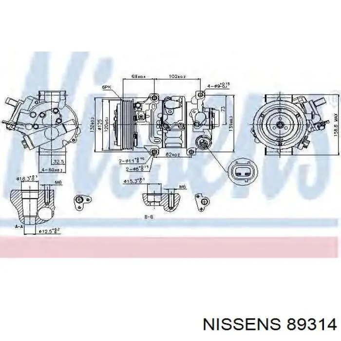 89314 Nissens Компресор холодоагенту
