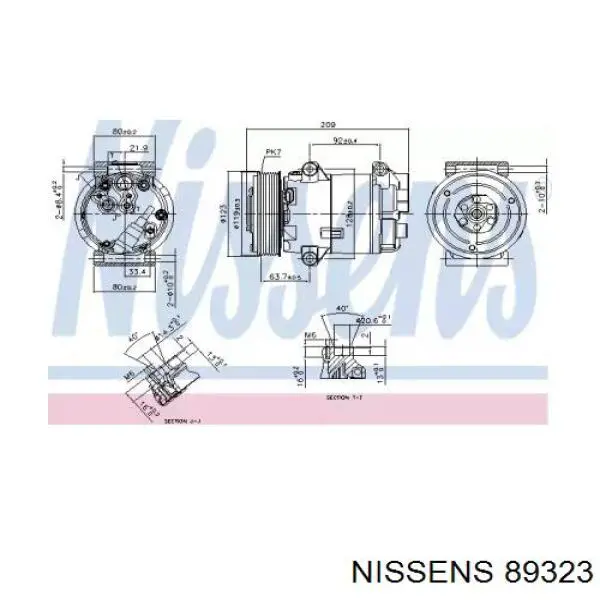 Компресор системи кондиціювання Nissens 89323 ціна, від 278.76 USD