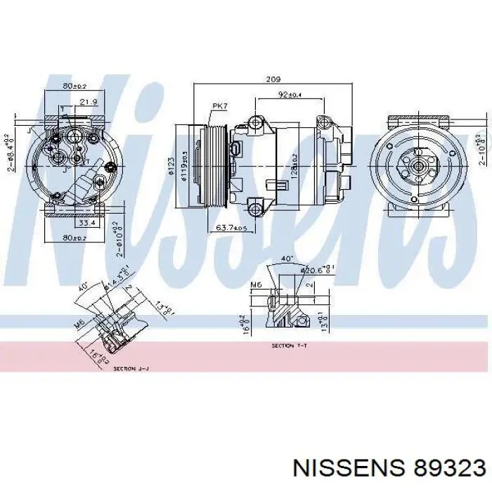 Компресор кондиціонера 89323 Nissens