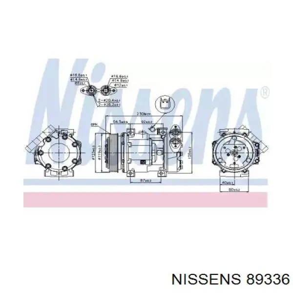 Компресор кондиціонера 89336 Nissens