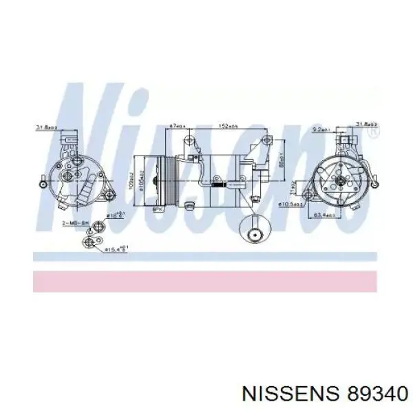 Насос кондиціонера Nissens 89340