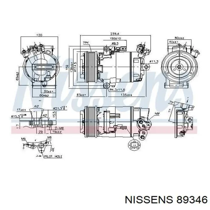 Компресор системи кондиціювання Nissens 89346 ціна, від 190.46 USD