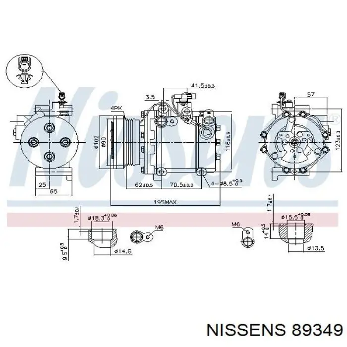 89349 Nissens компресор кондиціонера
