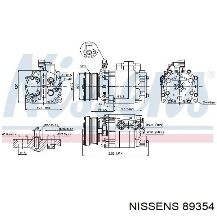 89354 Nissens компресор кондиціонера