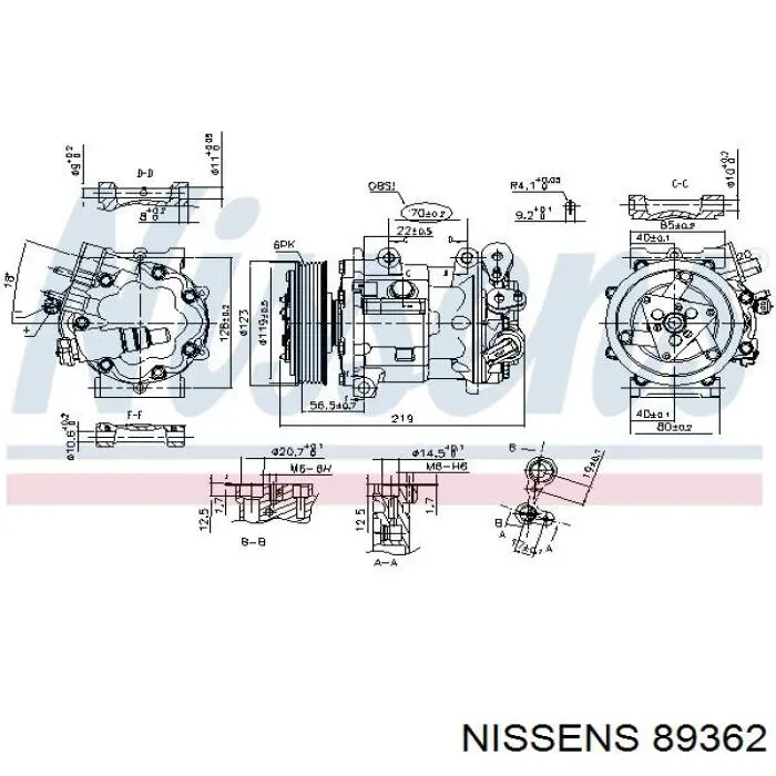 Компресор кондиціонера 8200835879 Renault (RVI)