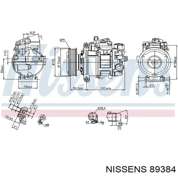 89384 Nissens компресор кондиціонера