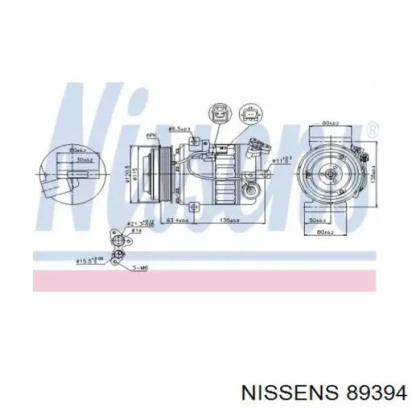 Купити 89394 Nissens Компресор кліматичної установки