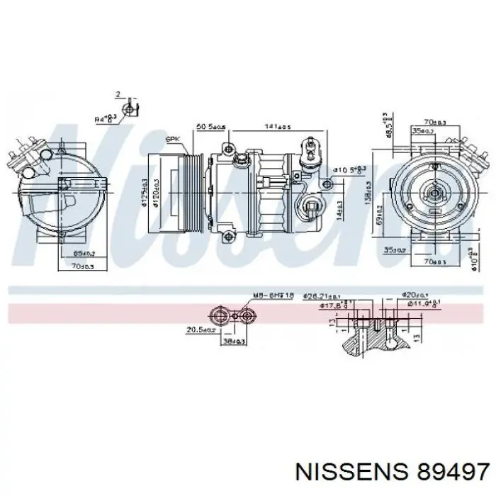 Компресор кондиціонера 89497 Nissens