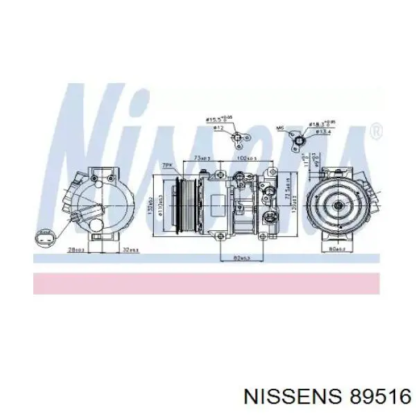 Насос кондиціонера Nissens 89516