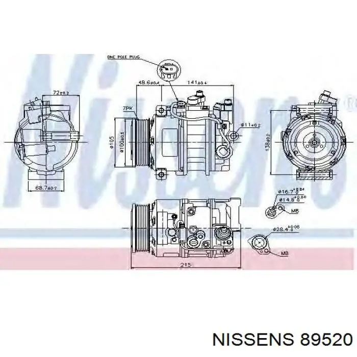 89520 Nissens компресор кондиціонера