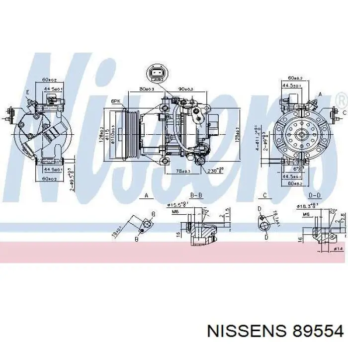 89554 Nissens компресор кондиціонера
