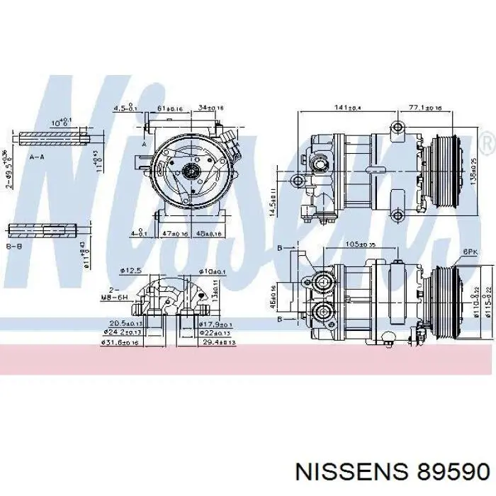 89590 Nissens компресор кондиціонера