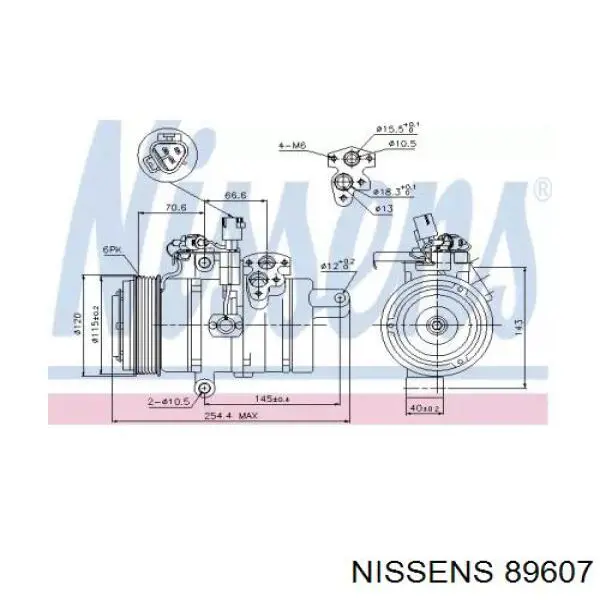 89607 Nissens Компресор холодоагенту