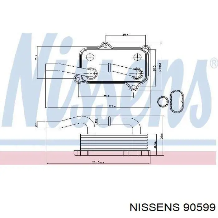 90599 Nissens радіатор масляний