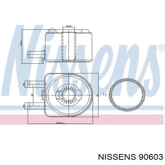 90603 Nissens радіатор масляний (холодильник, під фільтром)