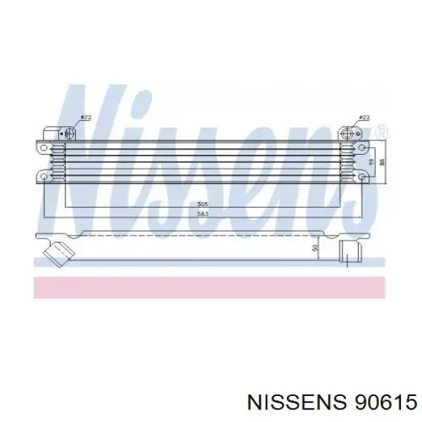Радіатор масляний Nissens 90615 ціна, від 165.12 USD